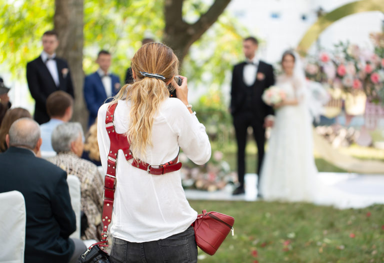 wedding photographer in action