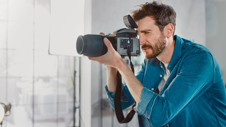 Photographer at a planned photoshoot event