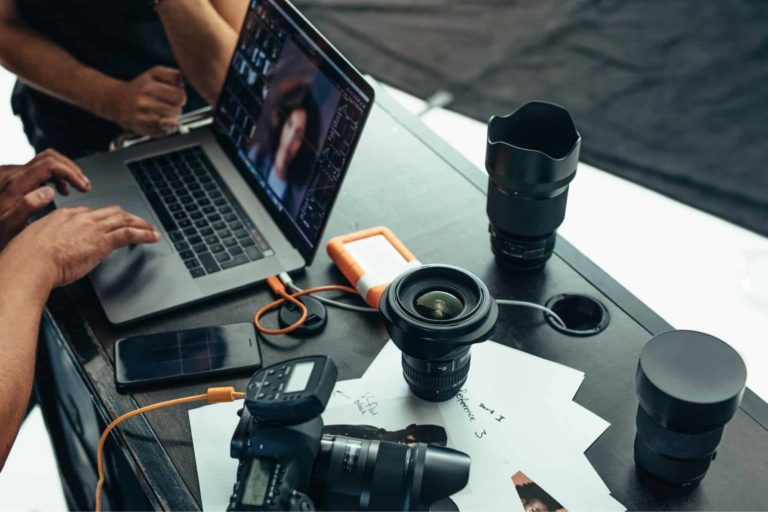 close up of camera equipment