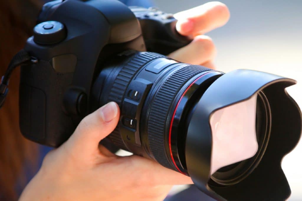 close up of camera lens